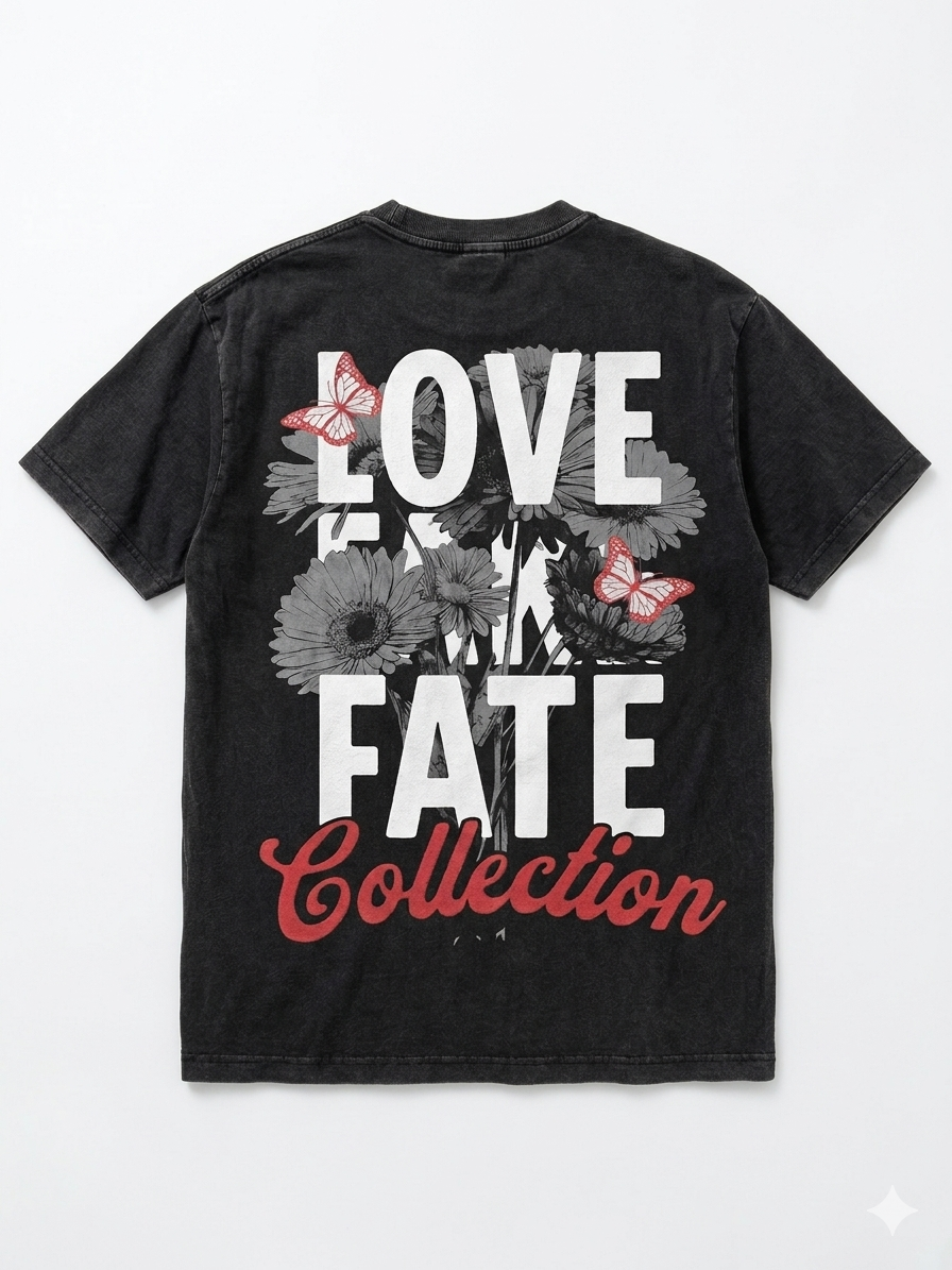 "Love/Fate Collection" Gray Man Acid Wash T-Shirt